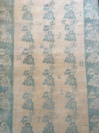 3.5 x 7 feet handmade wool turkish bedroom area rug, oushak vintage