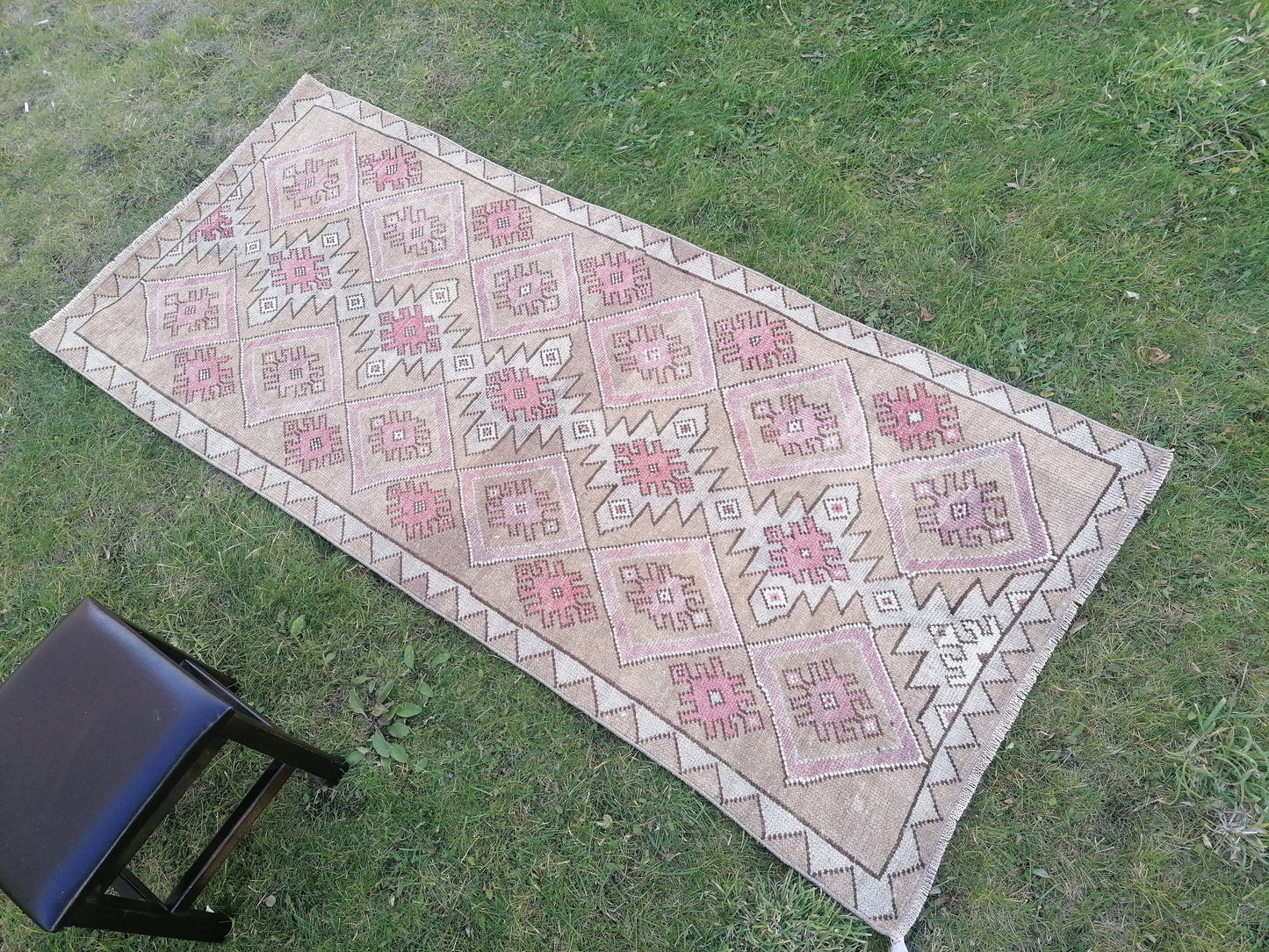 6.5 x 2.10 Turkish runner rug vintage runner rug vintage oushak runner rug unique hand made