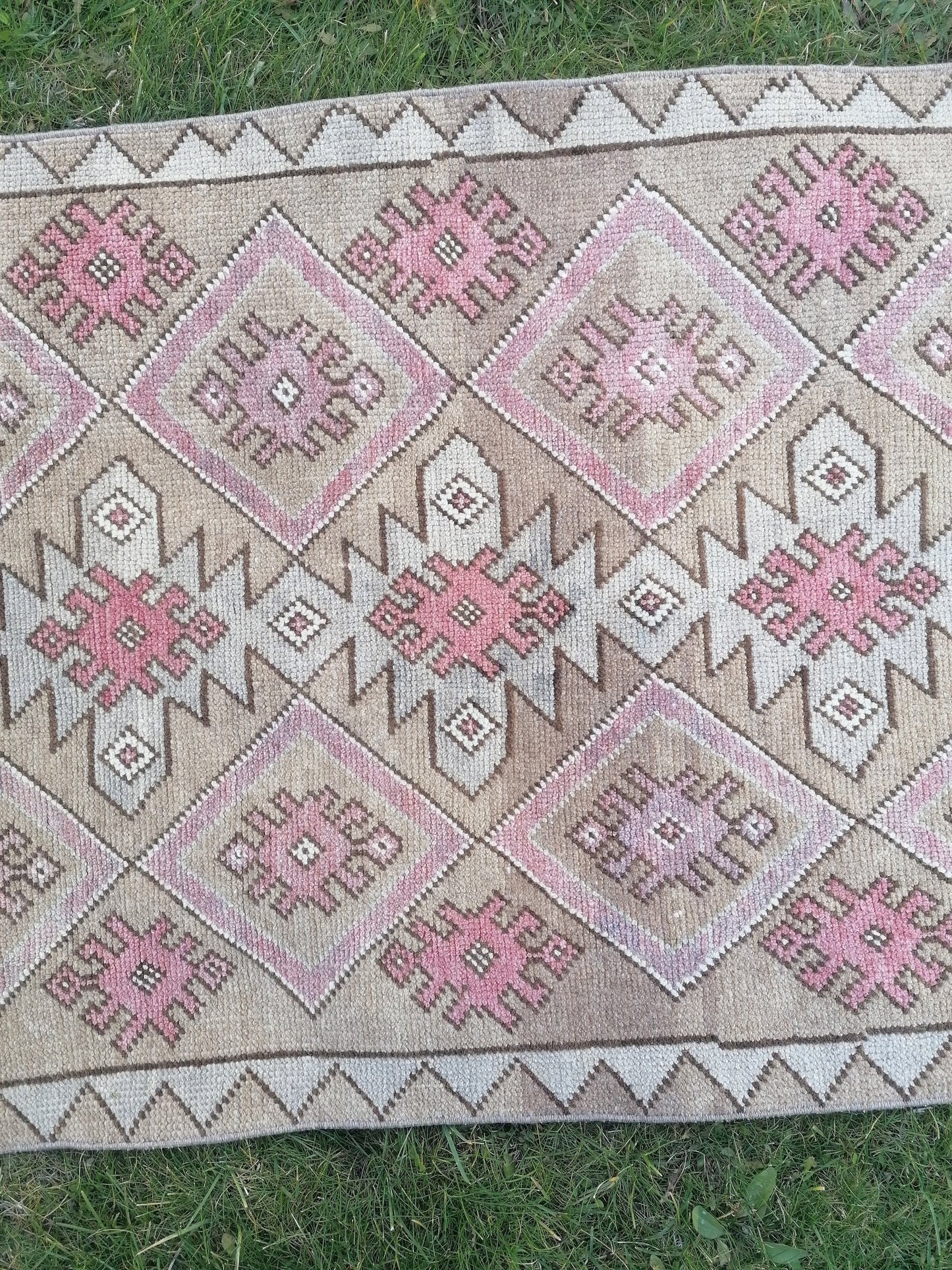 6.5 x 2.10 Turkish runner rug vintage runner rug vintage oushak runner rug unique hand made