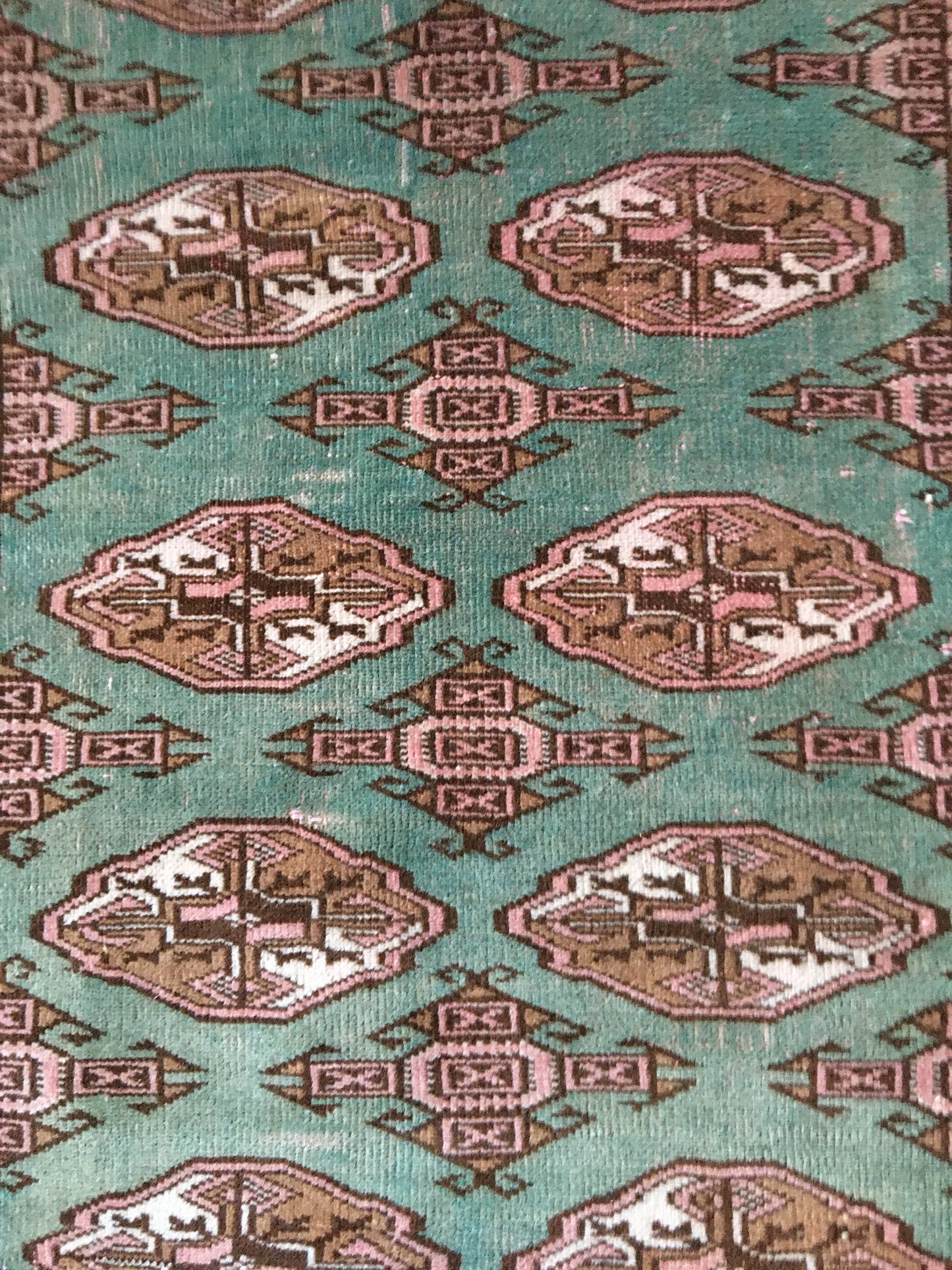 3x4 feet handmade teal persian rug - living room rug,  wool rug, bedroom floor rug, bathroom rug