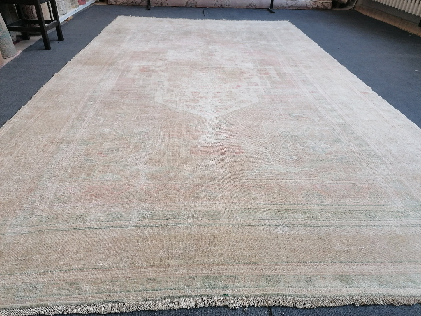 6 x 11 Muted Oushak rug, vintage turkish rug, anatolian rug, vintage rug, handmade rug