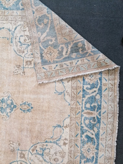 7 x 11 oushak turkish rug, hand knotted rug, vintage anatolian rug,unique handmade rug,