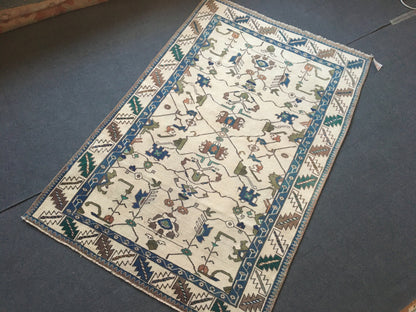 4x6  living room rug, turkish  rug, oushak rug