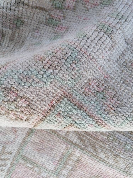 5.9 x 9.10 Muted soft colors rug, vintage rug, pastel turkish oushak rug, anatolian rustic rug