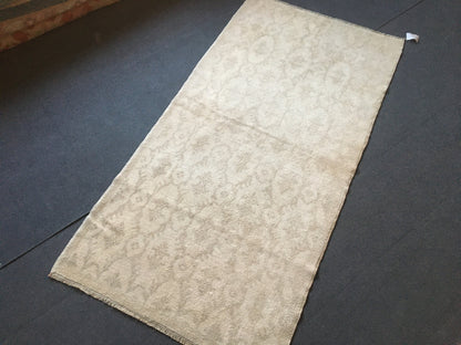 3.3 x 6.4 feet turkish handmade area rug, vintage muted kitchen rug, hallway rug
