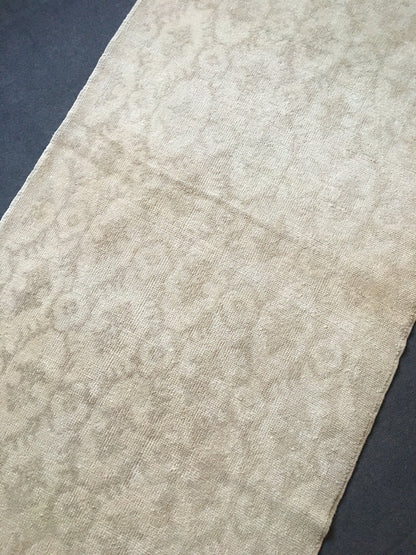 3.3 x 6.4 feet turkish handmade area rug, vintage muted kitchen rug, hallway rug