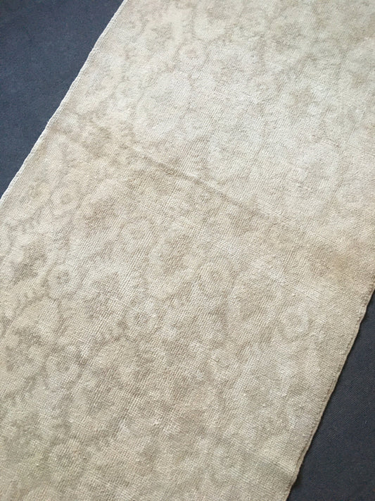 3.3 x 6.4 feet turkish handmade area rug, vintage muted kitchen rug, hallway rug
