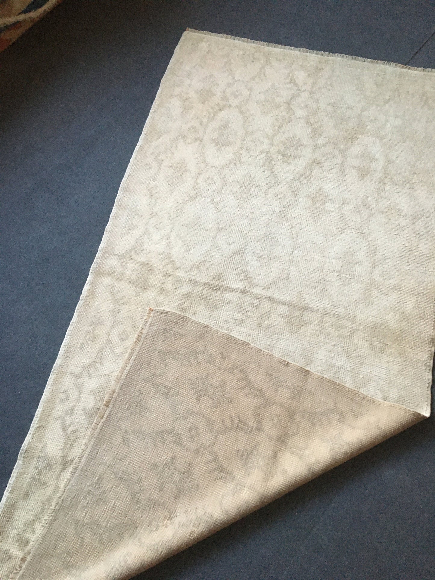 3.3 x 6.4 feet turkish handmade area rug, vintage muted kitchen rug, hallway rug