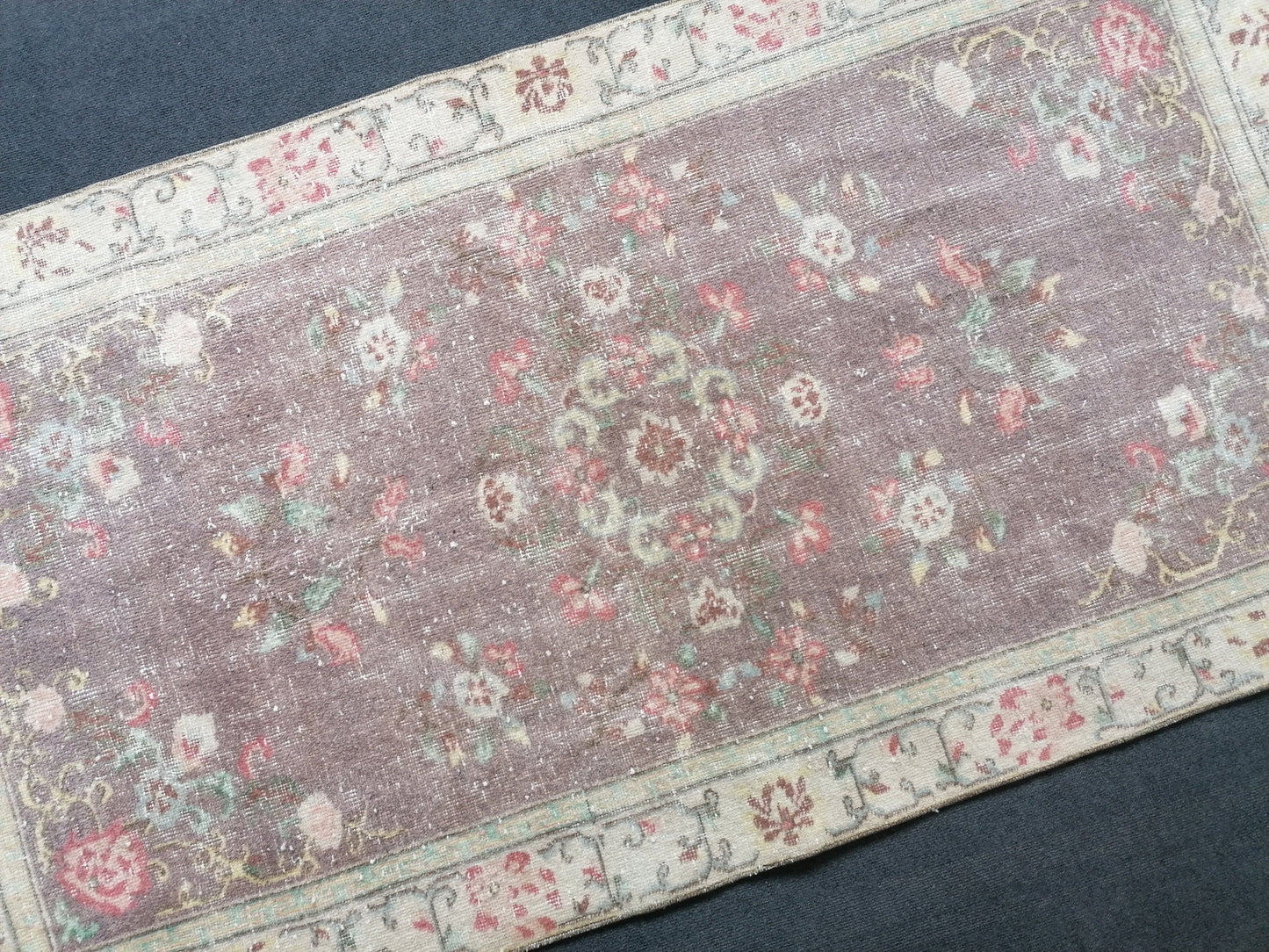 7 x 3.9 Oushak turkish rug, vintage rug, oushak rug, hand-knotted rug