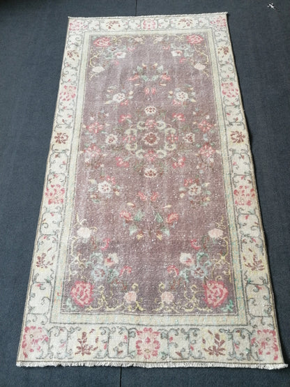7 x 3.9 Oushak turkish rug, vintage rug, oushak rug, hand-knotted rug