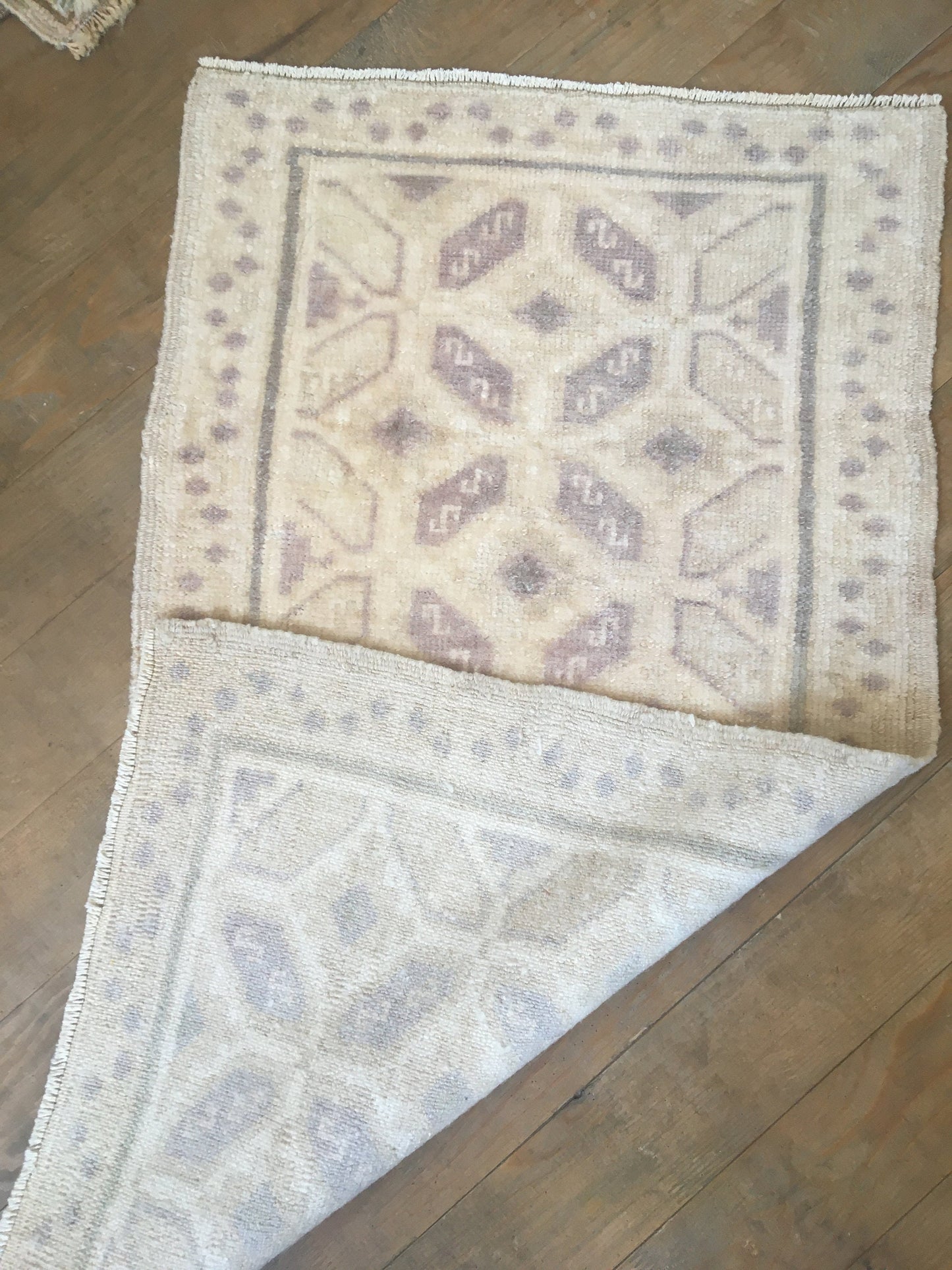 1.6 x 2.9 feet wool faded color bedroom small rug, turkish kitchen area mini rug