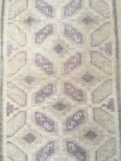 1.6 x 2.9 feet wool faded color bedroom small rug, turkish kitchen area mini rug