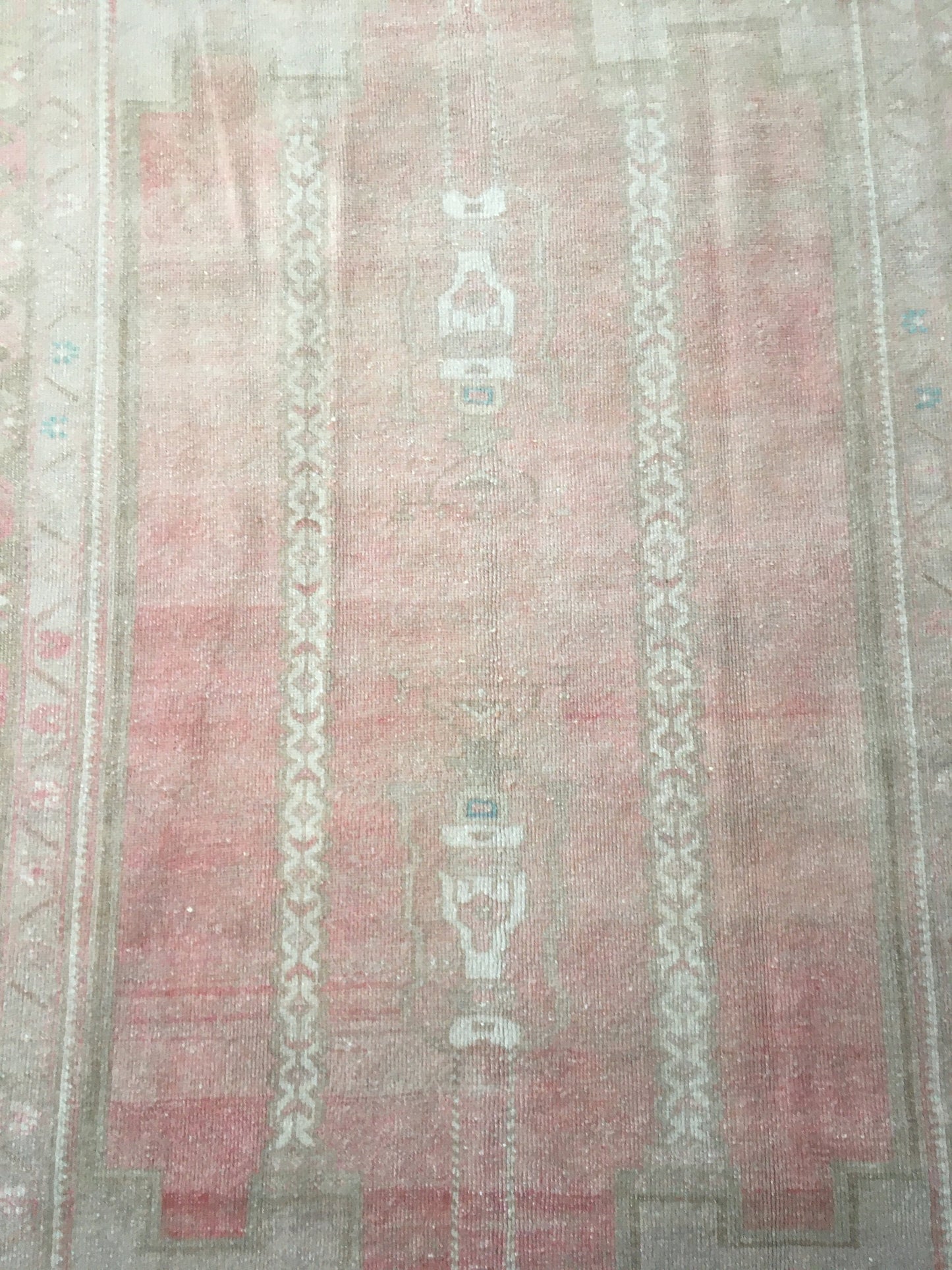 4.5 x 8 feet muted color dining room floor rug, handmade turkish kitchen wool rug