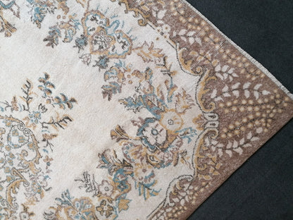 6 x 10 Large oushak rug, turkish oushak rug, vintage rug  feet vintage oushak rug, unique hand made rug,