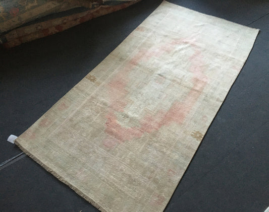 4x8 feet turkish anatolian kitchen rug, handmade vintage beige bedroom rug, living room rug ,bathroom rug