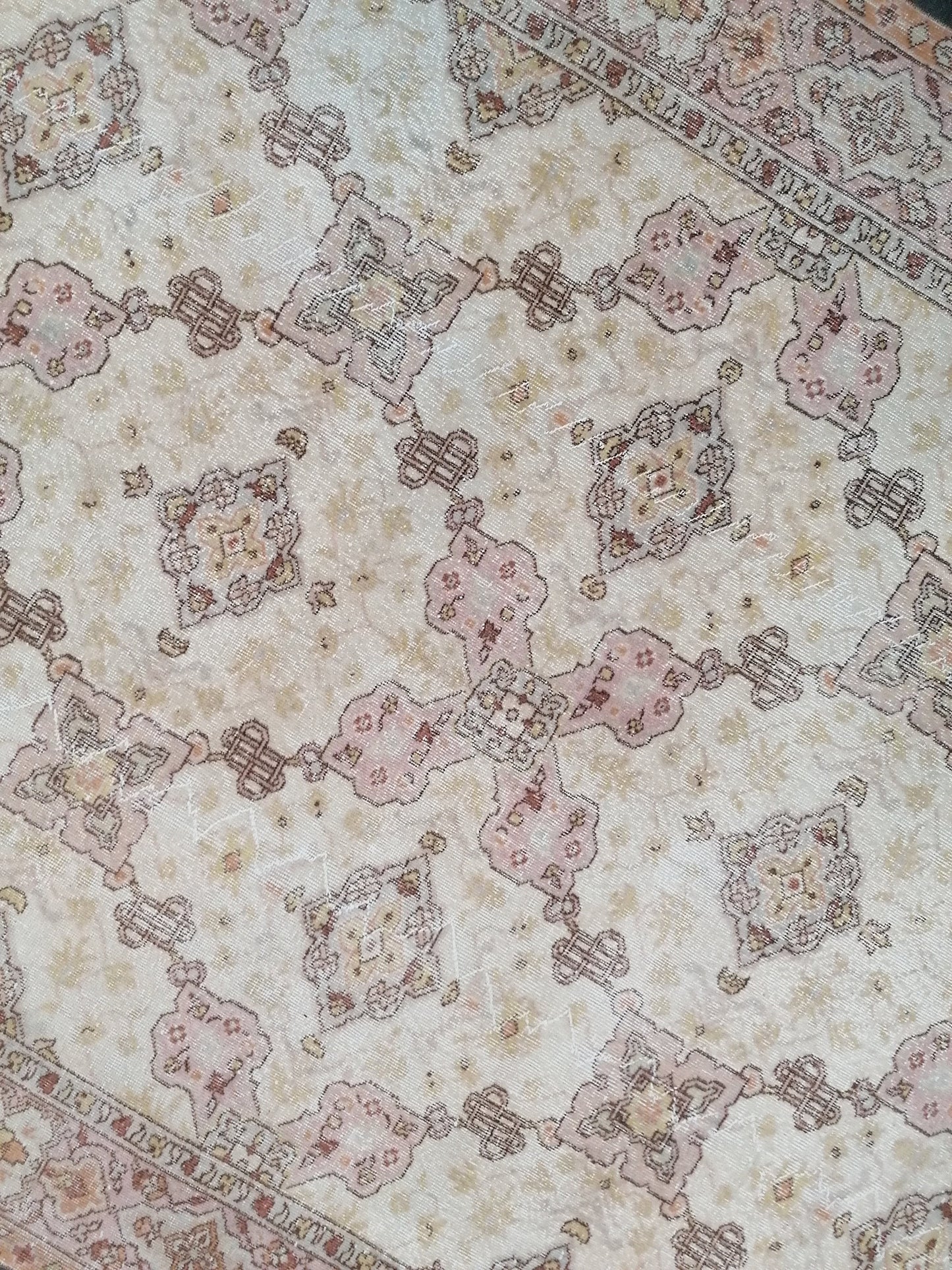 6.8 x 10.5 Turkish oushak vintage rug, large vintage oushak rug,  turkish rug,