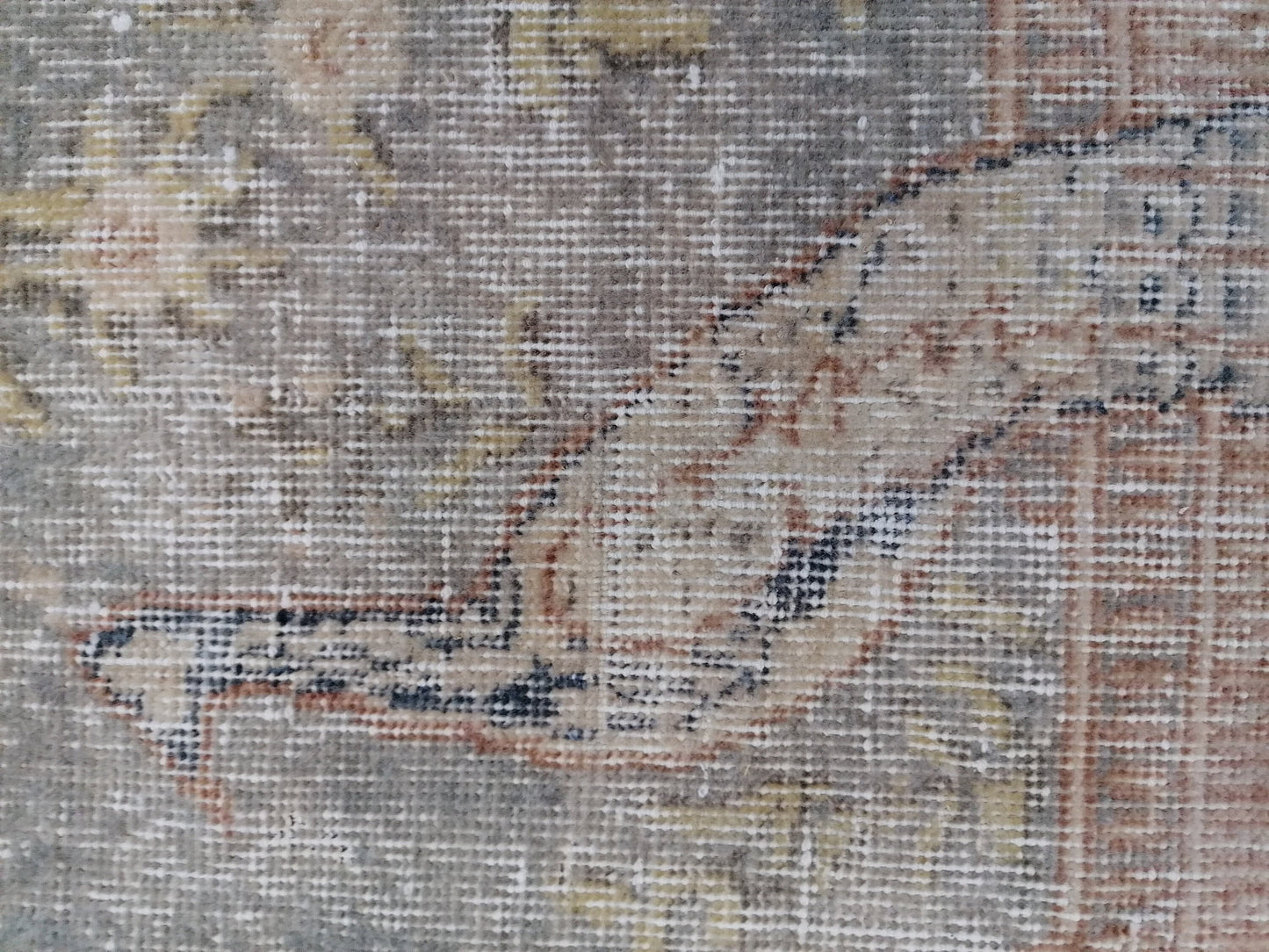 2.1 x 2.7 Handmade wool art rug, handcrafted rug,vintage rug