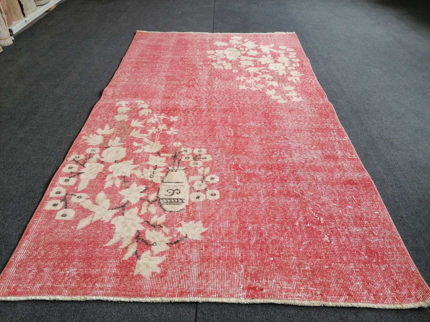 6.6 x 3.8 Turkish rug vintage  rug vintage oushak rug unique hand made rug