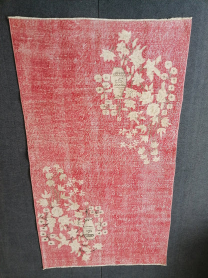 6.6 x 3.8 Turkish rug vintage  rug vintage oushak rug unique hand made rug