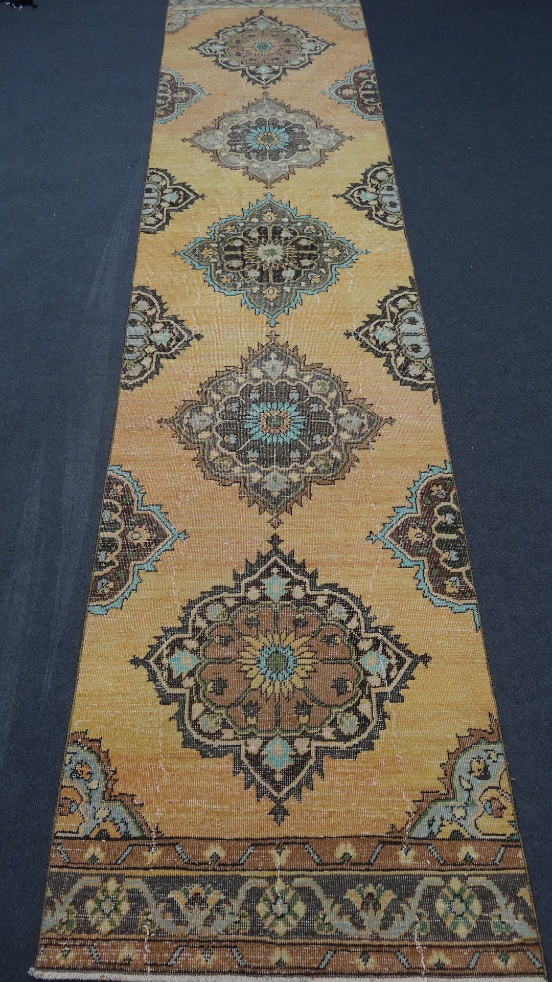 34 x 150 inches vintage turkish runner rug,hallway runner rug,