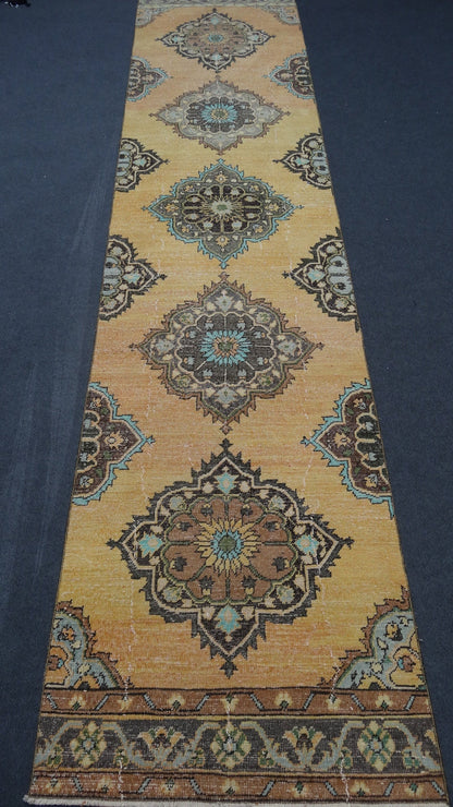 34 x 150 inches vintage turkish runner rug,hallway runner rug,