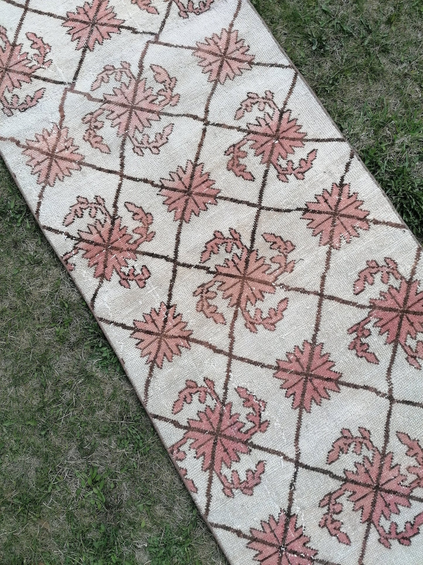 2.5 x 25.6 XL oushak runner rug, extra long turkish runner, vintage runner rug