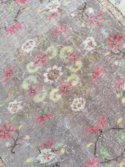 3.8 x 6 Turkish rug, vintage rug, vintage oushak rug,  vintage rug,