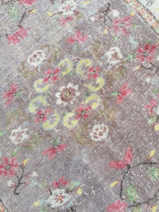 3.8 x 6 Turkish rug, vintage rug, vintage oushak rug,  vintage rug,