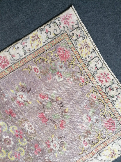 3.8 x 6 Turkish rug, vintage rug, vintage oushak rug,  vintage rug,