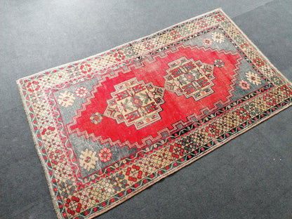 6.3 x 3.7 feet Vintage turkish rug,  oushak vintage rug ,kitchen rug, vintage anatolian rug