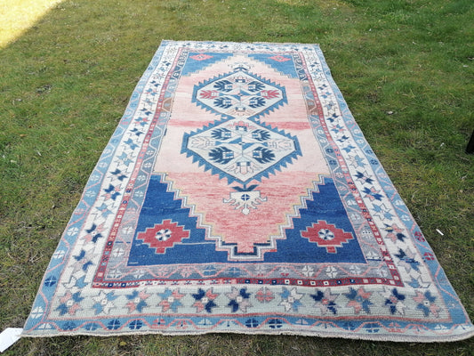 8 x 4.2 Oushak turkish rug, vintage rug, vintage oushak rug, unique handmade rug traditional