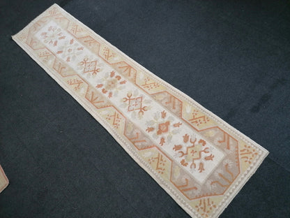 2.6 x 10.2 runner rug, turkish runner rug, vintage runner rug, oushak runner rug