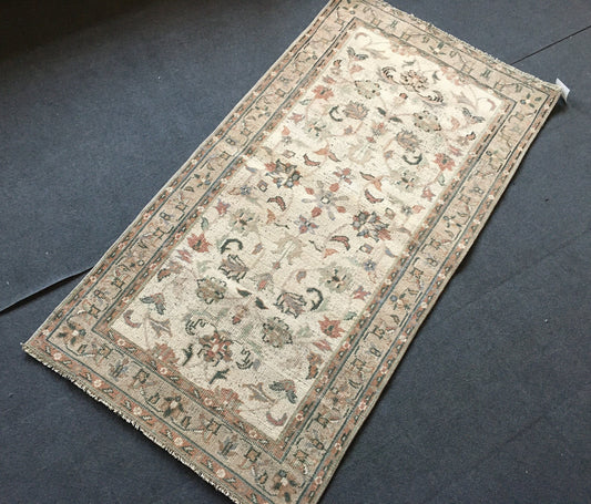 3x5 feet beige turkish laundry rug, medium size vintage green kitchen floor rug, handmade destroyed living room area rug, bedroom wool rugs