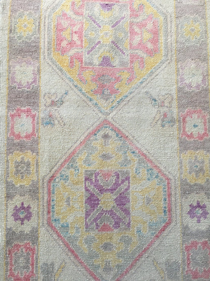 3x8 feet handmade new turkish runner rug, vintage wool kitchen floor runner,