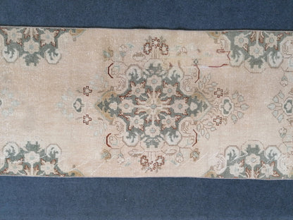 2.7 x 13.6 turkish runner rug,runner rug,vintage oushak runner rug,kitchen runner rug