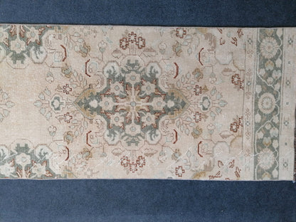 2.7 x 13.6 turkish runner rug,runner rug,vintage oushak runner rug,kitchen runner rug