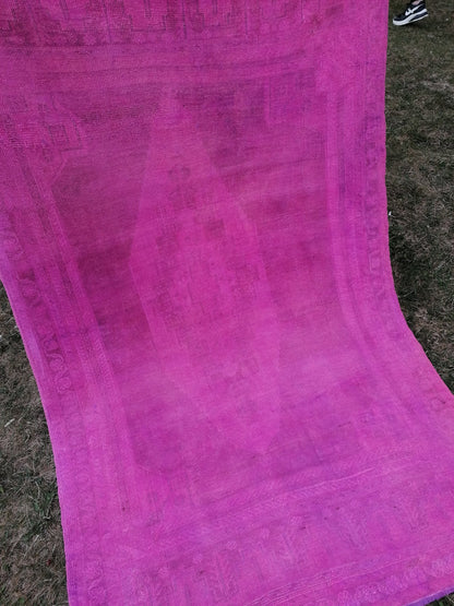 4 x 6.8 Turkish pink rug, anatolian vintage vintage oushak rug,