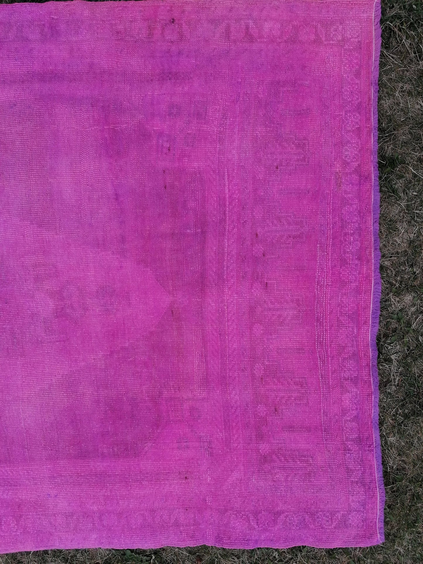 4 x 6.8 Turkish pink rug, anatolian vintage vintage oushak rug,