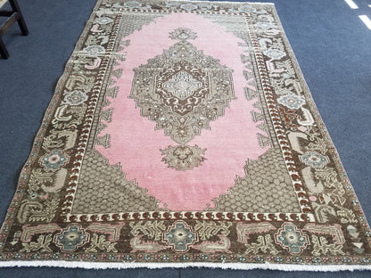 4.3 x 6.5 Turkish oushak rug, vintage rug, vintage oushak rug,turkish rug,