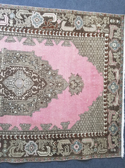 4.3 x 6.5 Turkish oushak rug, vintage rug, vintage oushak rug,turkish rug,