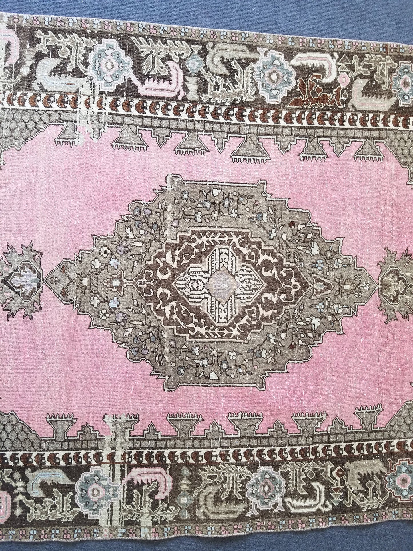 4.3 x 6.5 Turkish oushak rug, vintage rug, vintage oushak rug,turkish rug,