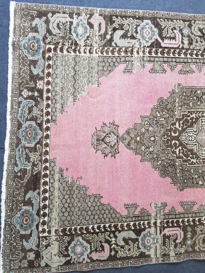 4.3 x 6.5 Turkish oushak rug, vintage rug, vintage oushak rug,turkish rug,