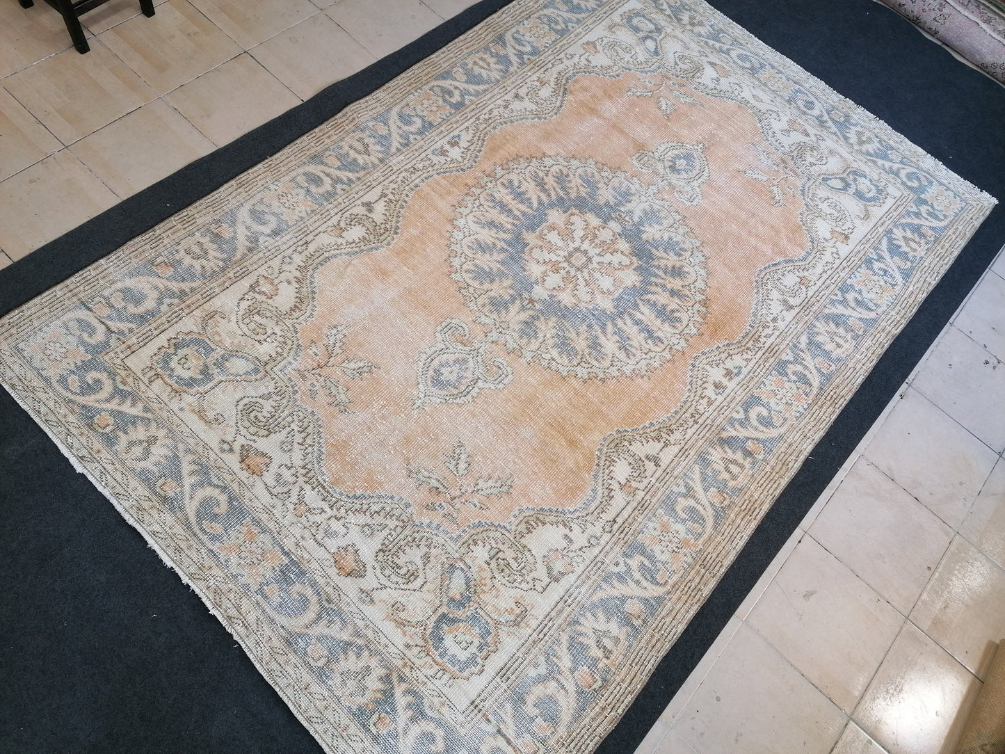 6 x 9.3 oushak rug turkish oushak rug vintage rug vintage rug wool