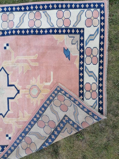 5.8 x 8Turkish oushak rug, vintage rug,  turkish rug,