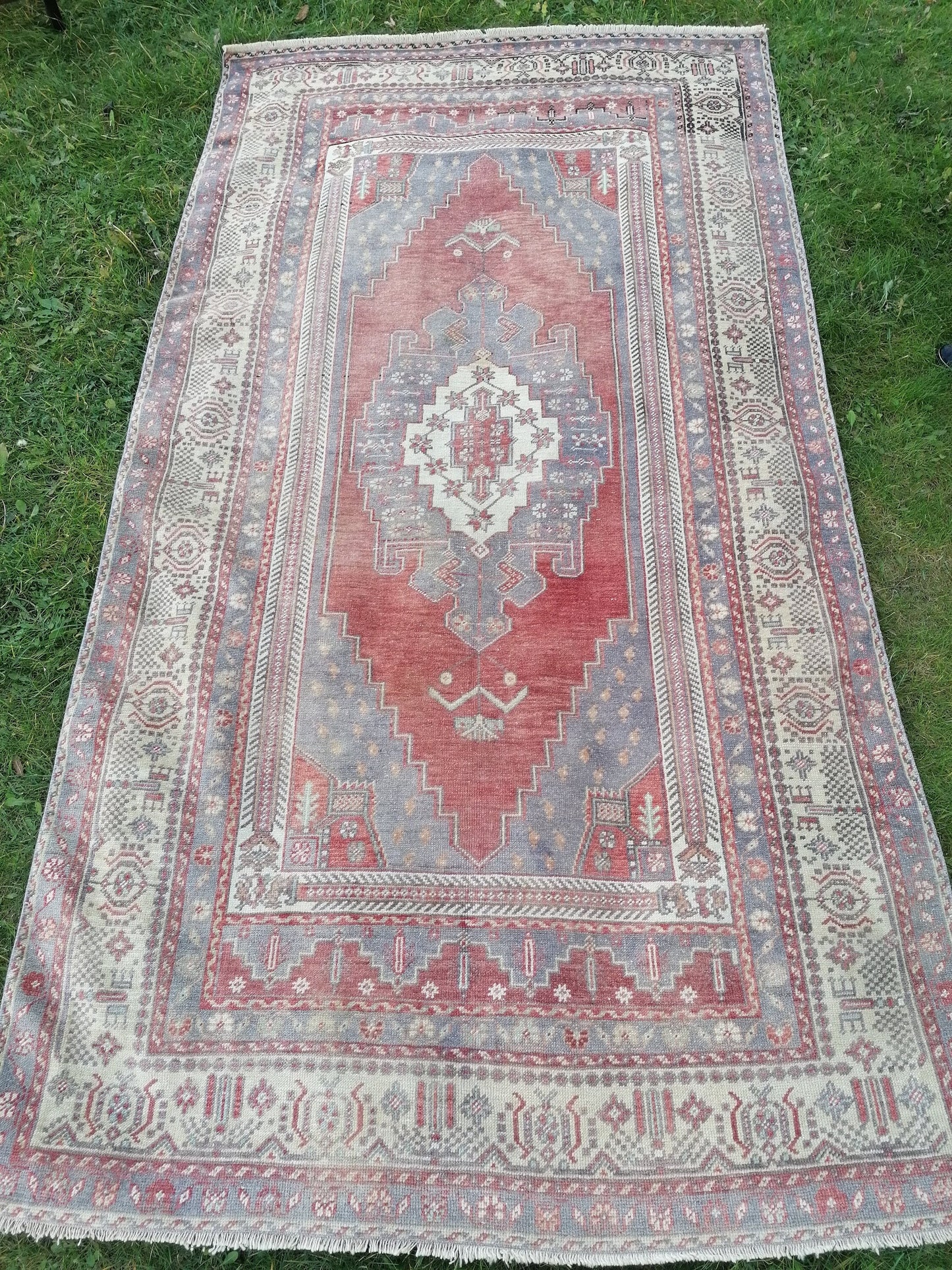 8.9 x 4.8 turkish oushak anatolian rug, vintage oushak rug,