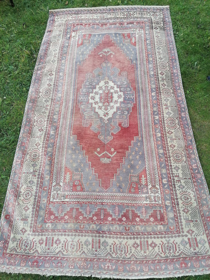 8.9 x 4.8 turkish oushak anatolian rug, vintage oushak rug,