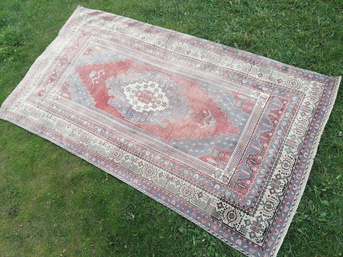 8.9 x 4.8 turkish oushak anatolian rug, vintage oushak rug,