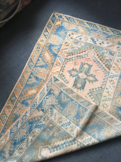 4 x 6.5 anatolian kitchen rug, turkish rug, vintage bedroom rug,living room Oushak wool rug