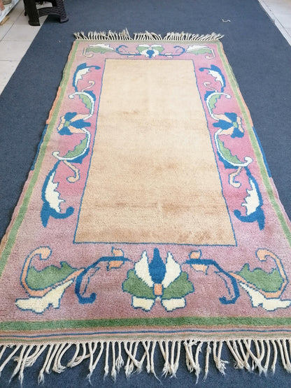 4 x 7 vintage turkish rug, are wool rug, Handmade rug