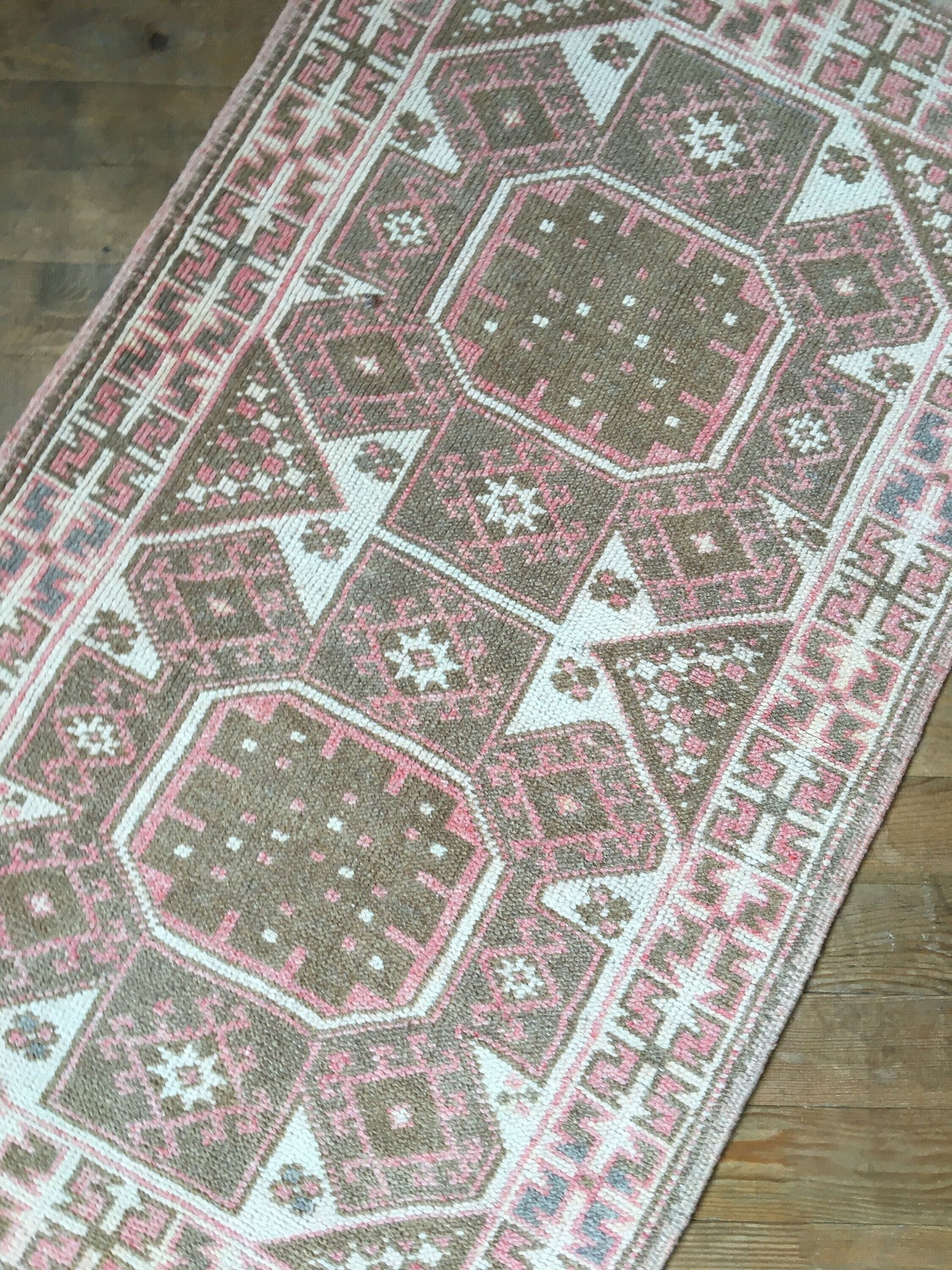 3x4 feet turkish area rug, anatolian handmade wool rug, vintage oushak natural large rug, living room floor large rug,bedroom wool brown rug